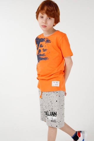 Brz Kids Baskılı Erkek Çocuk Şort Beyaz