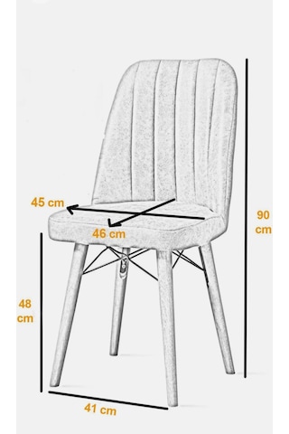 Kaliteli Bir Adet Kare Gold Mutfak Salon Sandalyesi Antrasit Gri