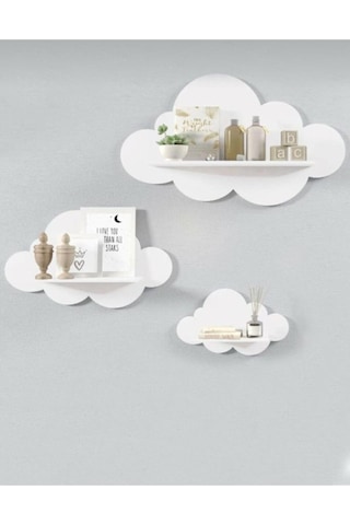 Toyzcity Çocuk Odası Bulut Kitaplık Raf 3'Lü Beyaz Bulut Raf Set Toyzcity Çocuk Odası Bulut Kitaplık Raf 3'Lü Beyaz Bulut Raf Set
