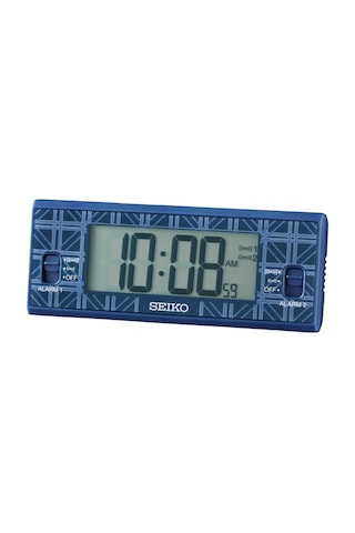 Seiko Clock Qhl099l Masa Saati Mavi