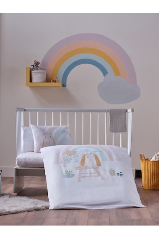 Nakışlı Bebek Nevresim Takımı Little Bunny Bebek - Sarı