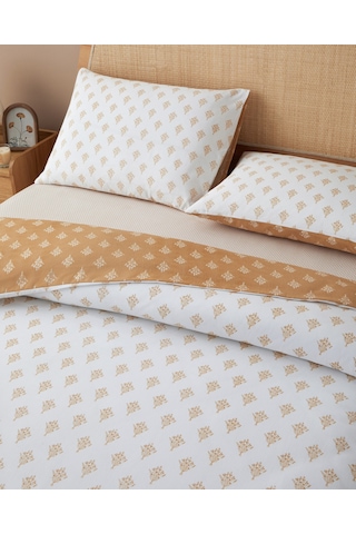 English Home Petal Bouquet Kolay Ütülenir Çarşaflı Çift Kişilik Nevresim Takımı 200x220 Cm Hardal Hardal