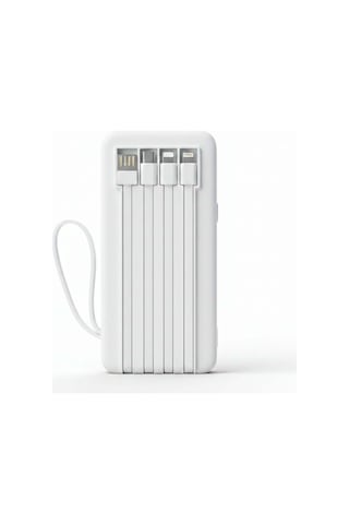 Ven-dens Vd-pb059 Premium 20000mah Dijital Powerbank 4 Dahili Kablo BEYAZ