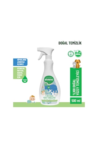 Siveno %100 Doğal Yüzey Temizleyici Bitkisel Leke Çıkarıcı Mermer Fayans Ahşap Yüzeyler 500 ML