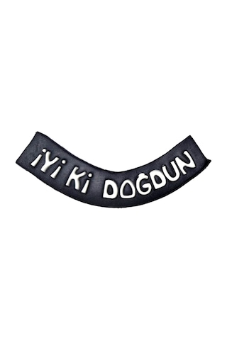 Şeker Hamurundan Yenilebilir İyi Ki Doğdun Yazı Pasta Süsü Siyah Üzeri Beyaz Yazı 1 Adet Gelecek