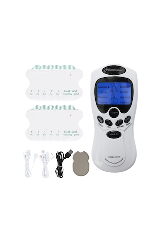 Gajeena Beyaz Dijital Meridian Terapi Cihazı - Akne, Vurma, Masaj Fonksiyonları İle Omuz, Boyun, Bel Ağrısı Alıcı - 2+4 Kablolu 12 Elektrot, Usb Kablosu Ve Kılavuz Dahil