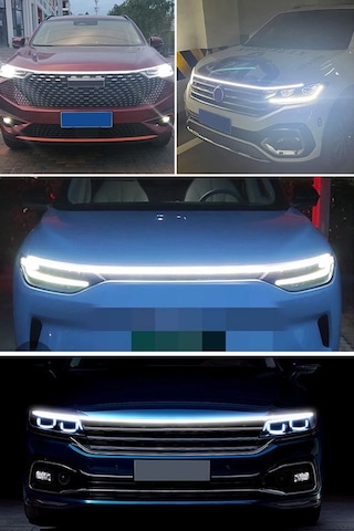 Kaput Ledi Animasyonlu Gündüz Ledi Kaput Arası Şerit Led Silikon 90 Cm Beyaz Renk 90 Cm Beyaz Işık