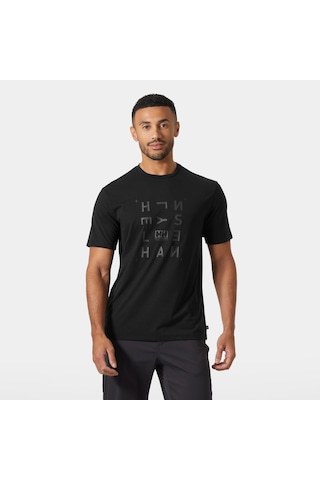 Helly Hansen Skog Recycled Graphic Erkek T-shirt-32453 Siyah