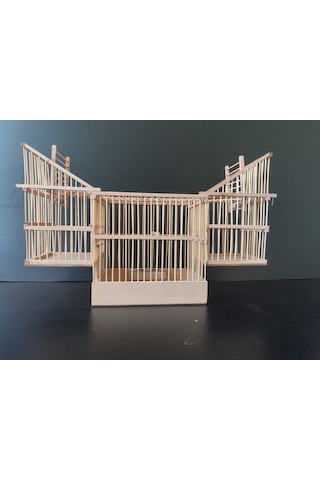 Çotanaklar Kafes Otomatik Kapanca Ahşap Kafese Geçmeli 2'li