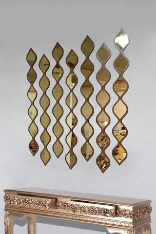 Demdekor Su Damlası Dekoratif Ayna Beşli Şeffaf