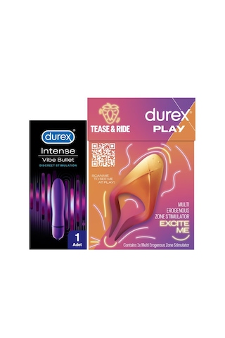 Durex Çoklu Erojen Bölge Uyarıcı + Vibe Bullet Pilli Vibratör