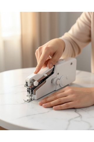 El Tipi Mini Dikiş Makinesi Perde Kıyafet Tamiri İçin 0