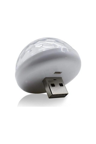 Sese Ve Müziğe Duyarlı Usb Girişli Araç İçi Mini Disko Topu Parti Rengarenk