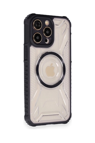 Apple Uyumlu iPhone 12 Pro Kılıf Prag Magneticsafe Kapak Siyah