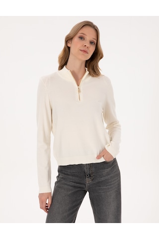 Pierre Cardin Kadın Ekru Kazak /triko 50317114-vr019 Ekru