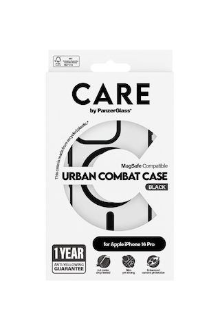 Care By Panzerglass Apple iPhone Uyumlu 16 Pro Flagship Urban Combat & Magsafe - Çerçeve Kılıf Siyah