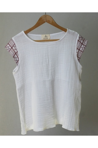 Süper Hafif %100 Pamuk 2 Katlı Müslin Şort - Tişört İkili Takım Pijama Gots Sertifikalı Bordo