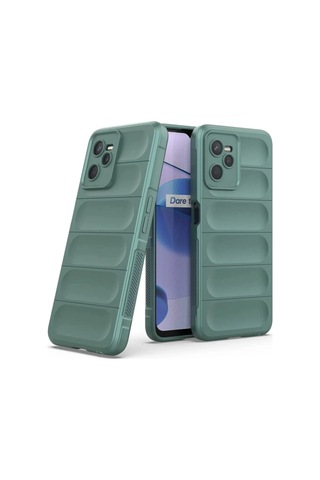 Gld-spt- Newface Realme C35 Kılıf Optimum Silikon - Koyu Yeşil
