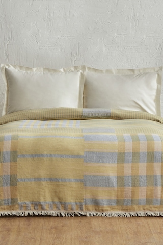 Karaca Home Striped %100 Pamuk Çift Kişilik Müslin Pike Mavi 200.22.11.0296 Mavi