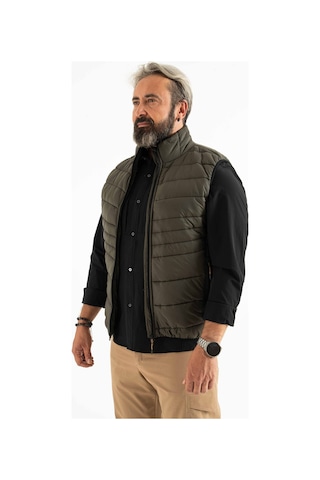 Longberg Erkek Dik Yaka Fermuarlı Kapitone Yelek