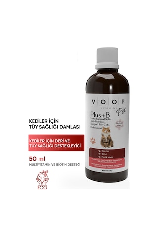 Voop Pet Plus +b For Cats Tüy Dökülmesi Engelleyici 50 ML
