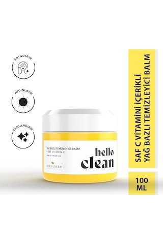 Herbaderm Hello Clean Aydınlatıcı Yağ Bazlı Temizleyici Balm 100 ML