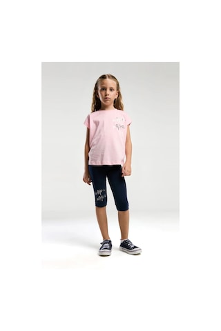 U.S. Polo Assn. Kız Çocuk Kapri Tayt Takım - Somon Somon