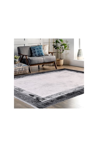 Çam Halı Crea Plus Stone Roxanne 17107 Gri Siyah Modern Desenli Makine Halısı