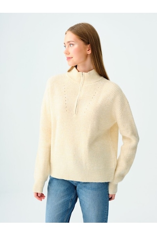 LOFT Loose Fit Kadın Kazak Lf2037872 Q1.v1 Ekru