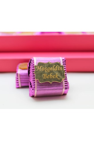 Dark Brown Hoşgeldin Bebek Kız Çoçuk Çikolatası Sargılı Dolgulu 48 Adet