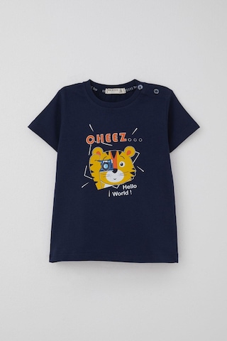Breeze Girls & Boys Erkek Çocuk Şortlu Takım Fotoğrafçı Aslancık Baskılı 1-4 Yaş, Lacivert Lacivert