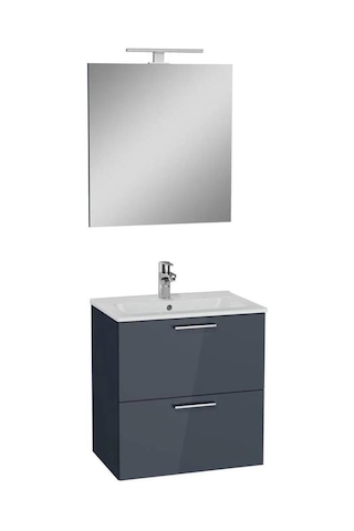 Vitra Mia 75102 Antrasit Banyo Dolabı Set 60 Cm Çok Renkli