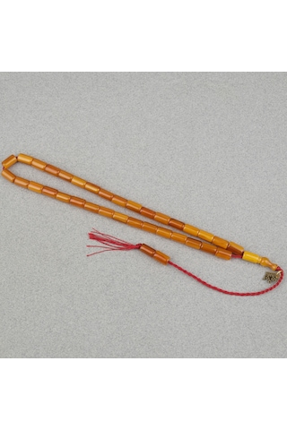 Omari Sıkma Kehribar Yumuşak Kesme Kesim Oturtma İmameli Sistemli 6x10.5mm Tesbih