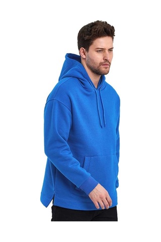 Adams Kapüşonlu Oversize Kanguru Cep Şardonlu 3 İplik Erkek Sweatshirt 001