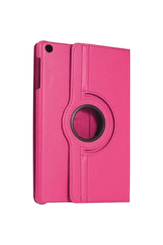 Samsung Galaxy Uyumlu Tab A11 360 Tablet Deri Kılıf - Pembe -