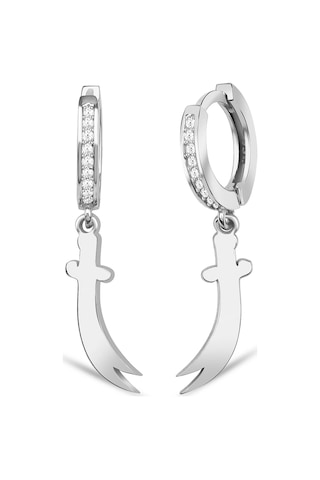 Zülfikar Taşlı Gümüş Küpe - Gümüş Gümüş