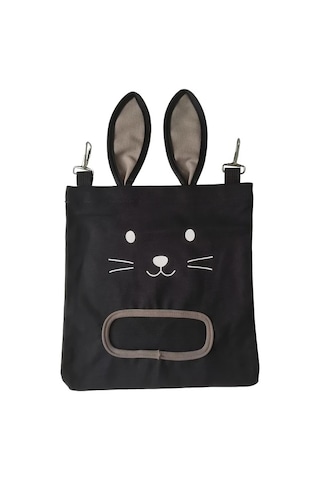 Elmpaly Siyah Küçük Evcil Hayvan Saman Çantası Tavşan Hamster Gine Domuzu Yem Torbası