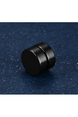 Chavin Bayan Erkek  Mıknatıslı Siyah Çelik Küpe df22sy