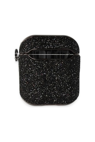 Storeşahin Apple Uyumlu AirPods 2 2.nesil Spell Simli Kılıf - Siyah Shn0720