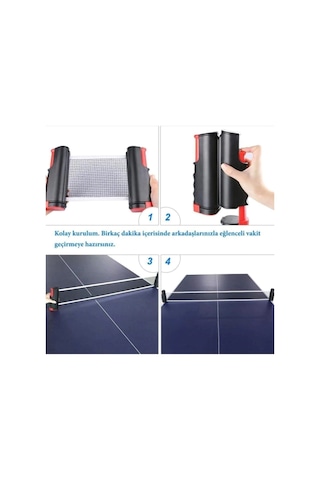 Ckspor Masa Tenisi Seti Ayarlanabilir File Raket Ve Top Seti Cks-88st Siyah