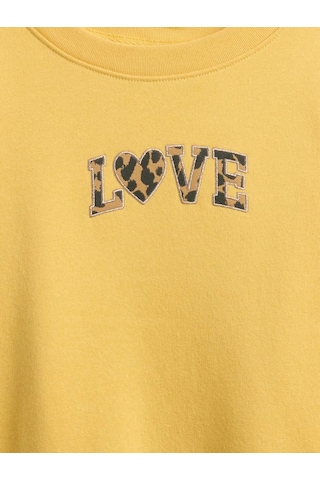 Gap V-non Logo Wedge Crew Sarı
