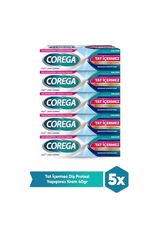 Corega Tat İçermez Yapıştırıcı Krem 5 x 40 G Corega Tat İçermez Yapıştırıcı Krem 5 x 40 G