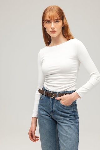 Sââde Kadın Yüksek Bel Mary Vintage Straight Fit Jean Pantolon Mavi
