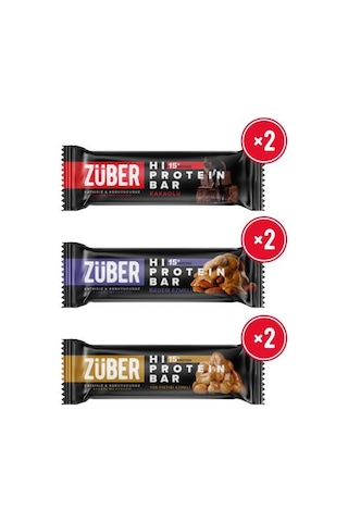 Züber Hi Protein Deneme Paketi Kakaolu + Badem Ezmeli + Yer Fıstığı Ezmeli 6 x 45 G Züber Hi Protein Deneme Paketi Kakaolu + Badem Ezmeli + Yer Fıstığı Ezmeli 6 x 45 G
