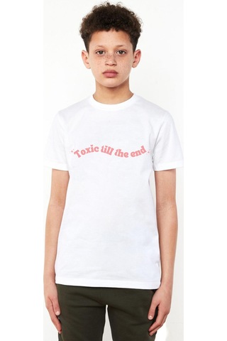 Rose Toxic Till The End Beyaz Çocuk Bisikletyaka Tshirt Beyaz