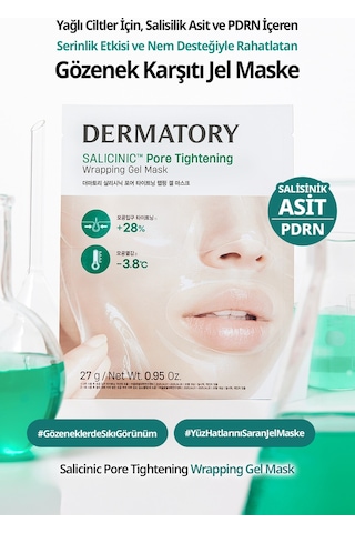 Serinlikle Rahatlatan Gözenek Karşıt Jel Maske Dermatory Salicinic Pore Tightening Wrapping Gel Mask