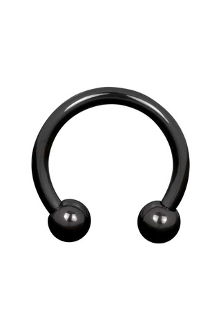 Siyah At Nalı Piercing 10 Mm Çelik Septum Dudak Helix Tragus Küpe