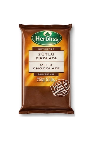 Herbliss Altınmarka Sütlü Kuvertür Çikolata 2.5kg