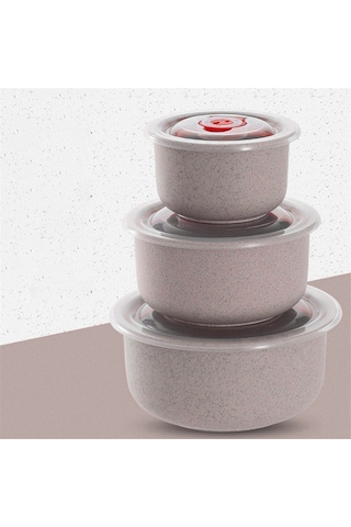 Xurunkeji Bento Kutusu Buğday Samanı Öğle Yemeği Kutusu Kapaklı Çevre Dostu Salata Kasesi Mikrodalgada Kullanılabilir Gıda Saklama Kabı Krem Beyaz Kremsi Beyaz