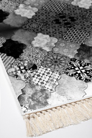Eko Trend Djt Yıkanabilir Kaymaz Taban 3 Lü Yatak Odası Takımı Mu120 Patchwork gri